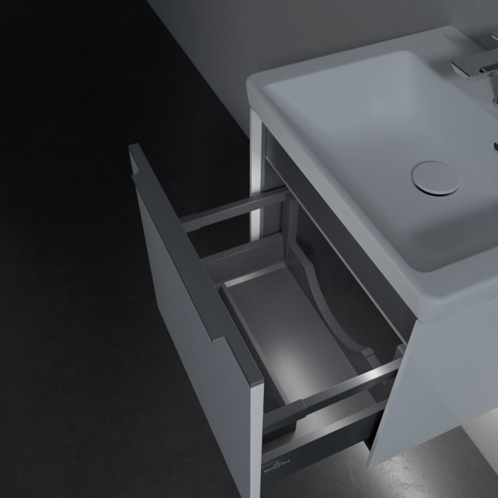 Villeroy & Boch Subway 3.0 Badmöbel-Set 50 cm mit Beleuchtung, 1 Auszug