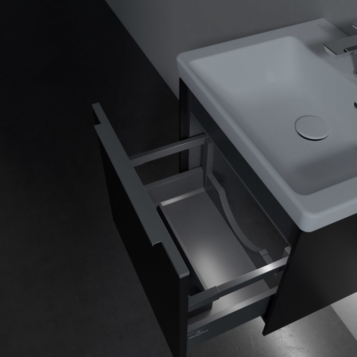 Villeroy & Boch Subway 3.0 Badmöbel-Set 50 cm mit Beleuchtung, 1 Auszug