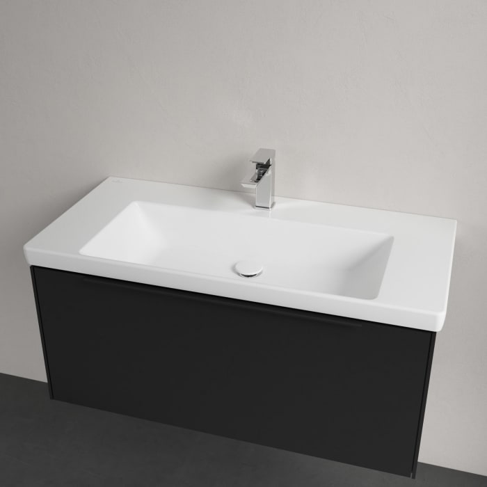 Villeroy & Boch Subway 3.0 Badmöbel-Set 100 cm, Griff volcano black, 1 Auszug