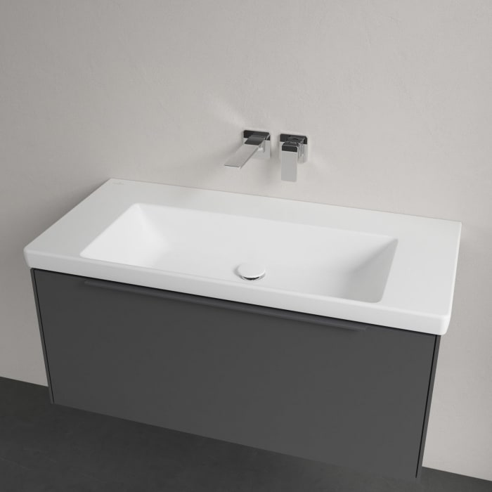 Villeroy & Boch Subway 3.0 Badmöbel-Set 100 cm, Griff in Möbelfarbe, 1 Auszug