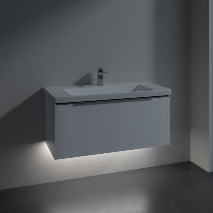 Villeroy & Boch Subway 3.0 Badmöbel-Set 100 cm mit Beleuchtung, 1 Auszug