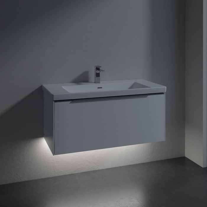 Villeroy & Boch Subway 3.0 Badmöbel-Set 100 cm mit Beleuchtung, 1 Auszug