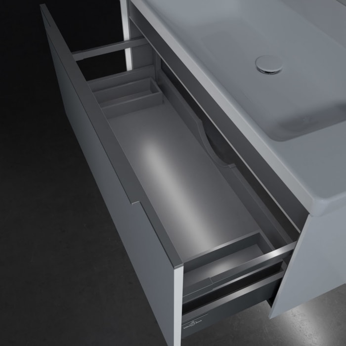 Villeroy & Boch Subway 3.0 Badmöbel-Set 100 cm mit Beleuchtung, 1 Auszug