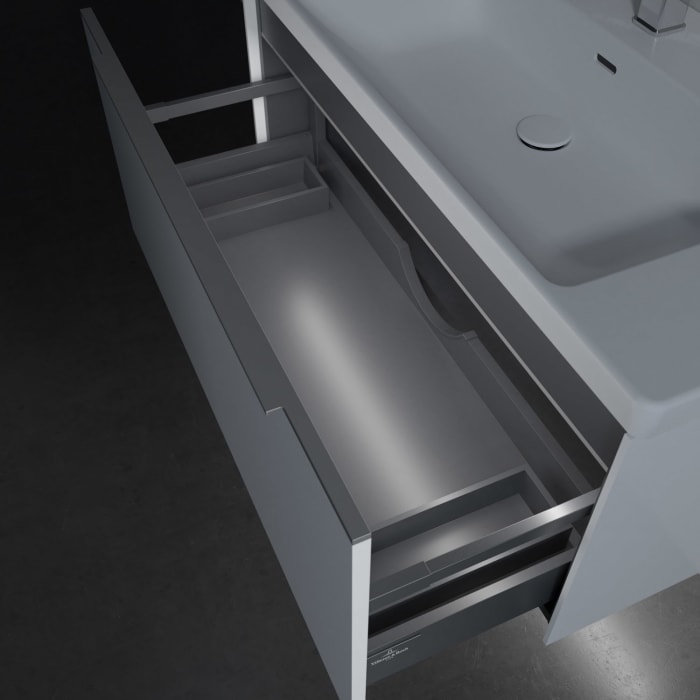 Villeroy & Boch Subway 3.0 Badmöbel-Set 100 cm mit Beleuchtung, 1 Auszug