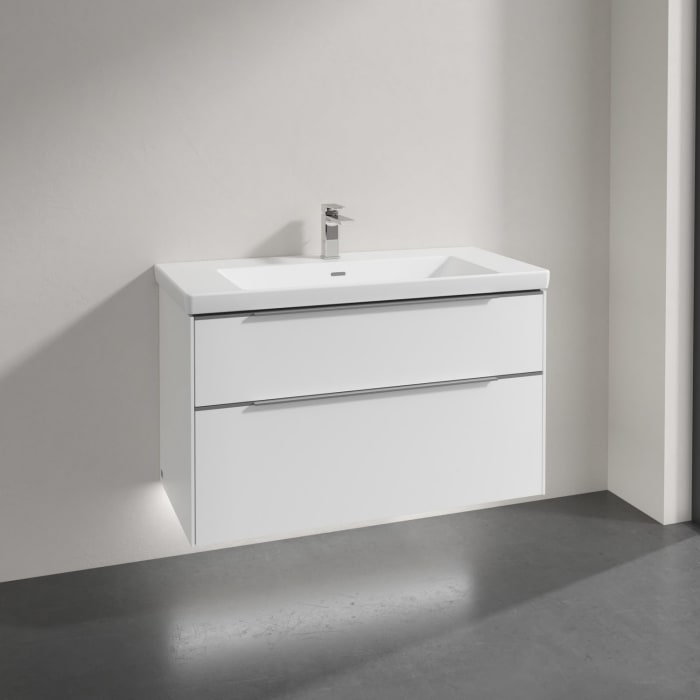 Villeroy & Boch Subway 3.0 Badmöbel-Set 100 cm mit Beleuchtung, 2 Auszüge