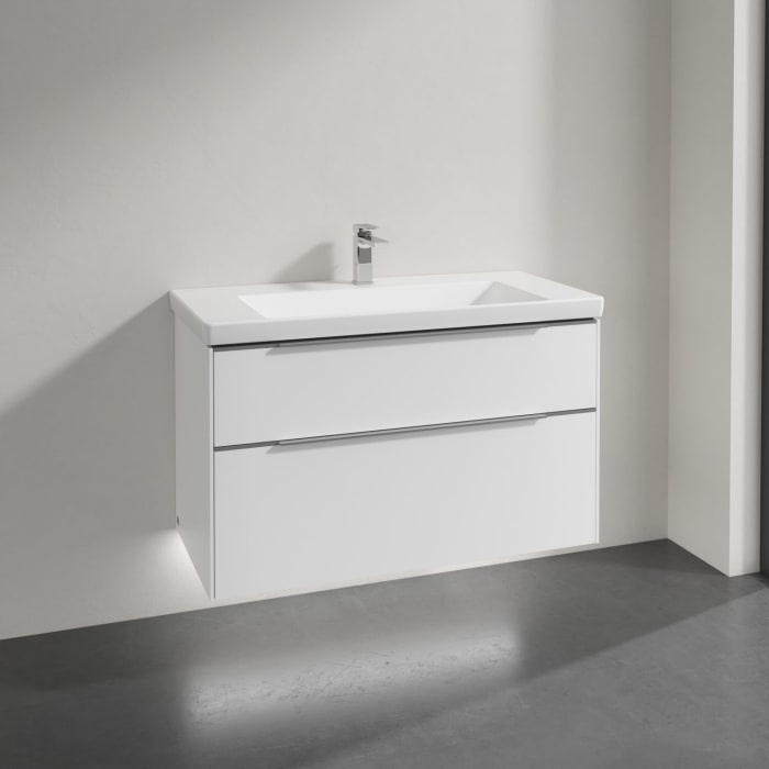Villeroy & Boch Subway 3.0 Badmöbel-Set 100 cm mit Beleuchtung, 2 Auszüge