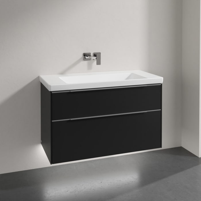 Villeroy & Boch Subway 3.0 Badmöbel-Set 100 cm mit Beleuchtung, 2 Auszüge