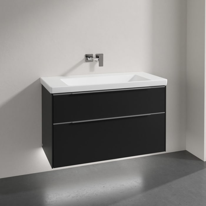 Villeroy & Boch Subway 3.0 Badmöbel-Set 100 cm mit Beleuchtung, 2 Auszüge