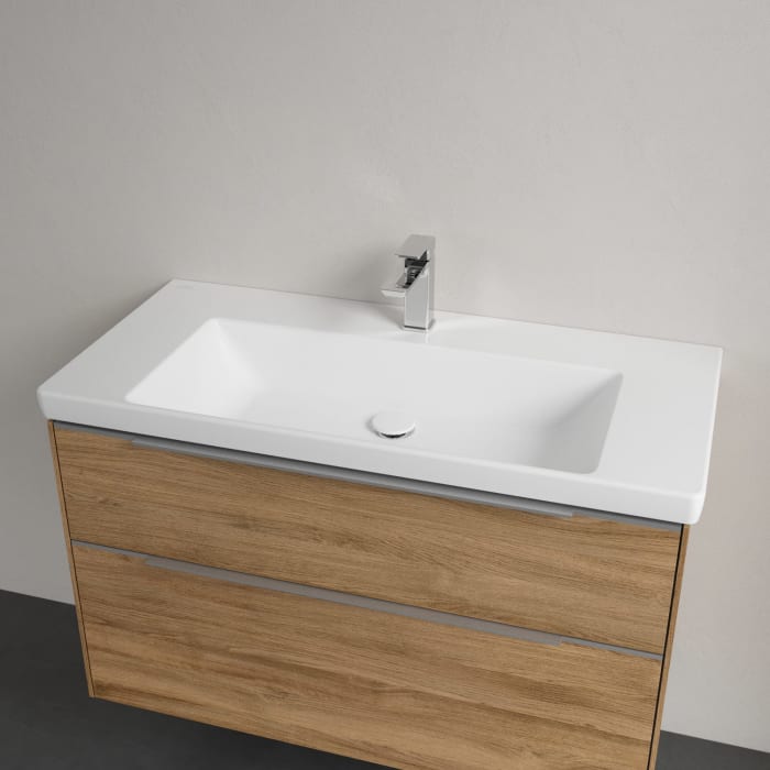 Villeroy & Boch Subway 3.0 Badmöbel-Set 100 cm mit Beleuchtung, 2 Auszüge