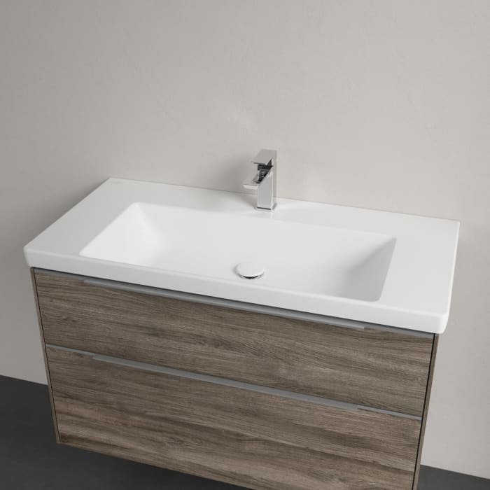 Villeroy & Boch Subway 3.0 Badmöbel-Set 100 cm mit Beleuchtung, 2 Auszüge