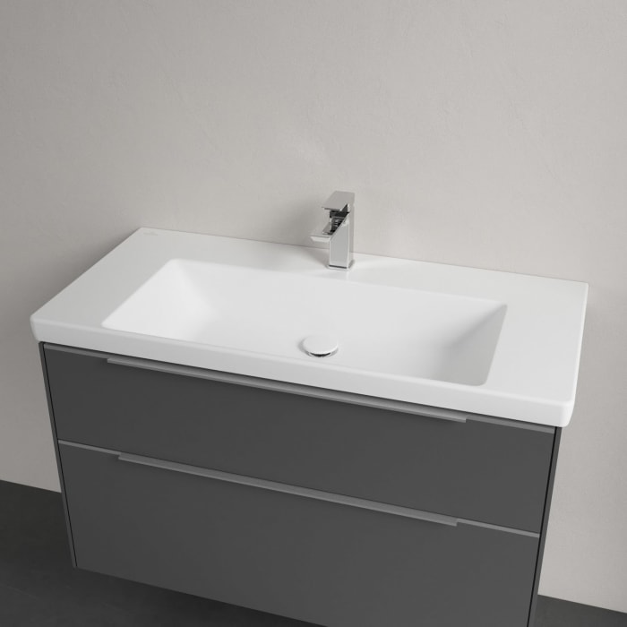 Villeroy & Boch Subway 3.0 Badmöbel-Set 100 cm mit Beleuchtung, 2 Auszüge