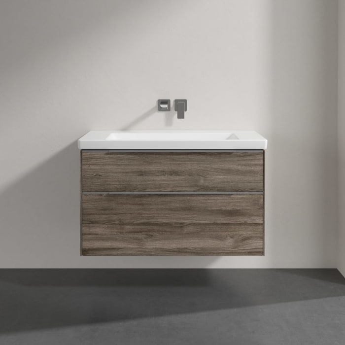 Villeroy & Boch Subway 3.0 Badmöbel-Set 100 cm mit Beleuchtung, 2 Auszüge