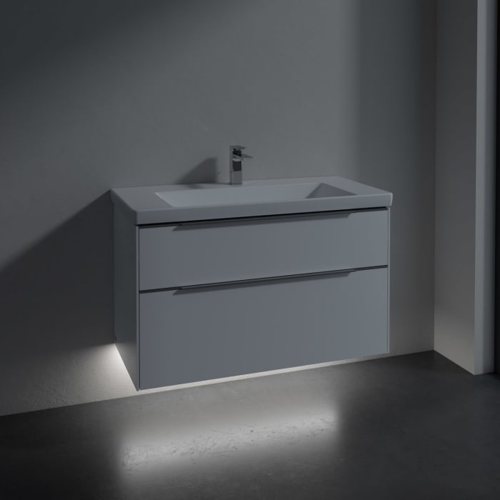 Villeroy & Boch Subway 3.0 Badmöbel-Set 100 cm mit Beleuchtung, 2 Auszüge