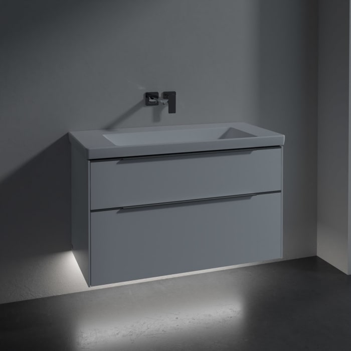 Villeroy & Boch Subway 3.0 Badmöbel-Set 100 cm mit Beleuchtung, 2 Auszüge