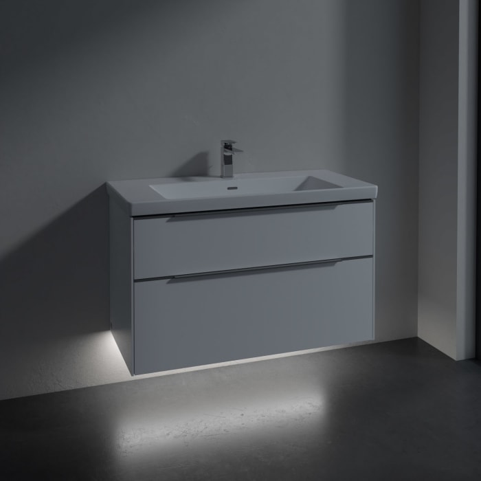 Villeroy & Boch Subway 3.0 Badmöbel-Set 100 cm mit Beleuchtung, 2 Auszüge