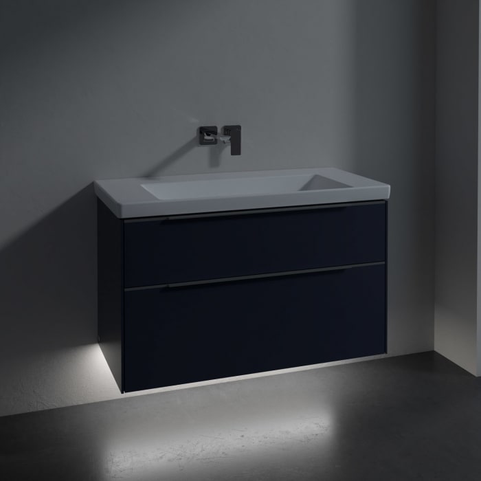 Villeroy & Boch Subway 3.0 Badmöbel-Set 100 cm mit Beleuchtung, 2 Auszüge