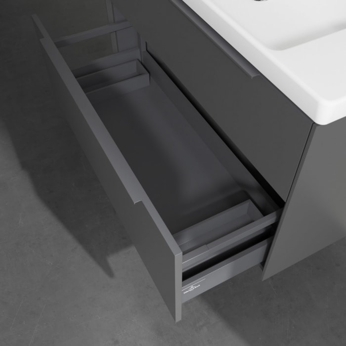 Villeroy & Boch Subway 3.0 Badmöbel-Set 100 cm, Griff in Möbelfarbe, 2 Auszüge