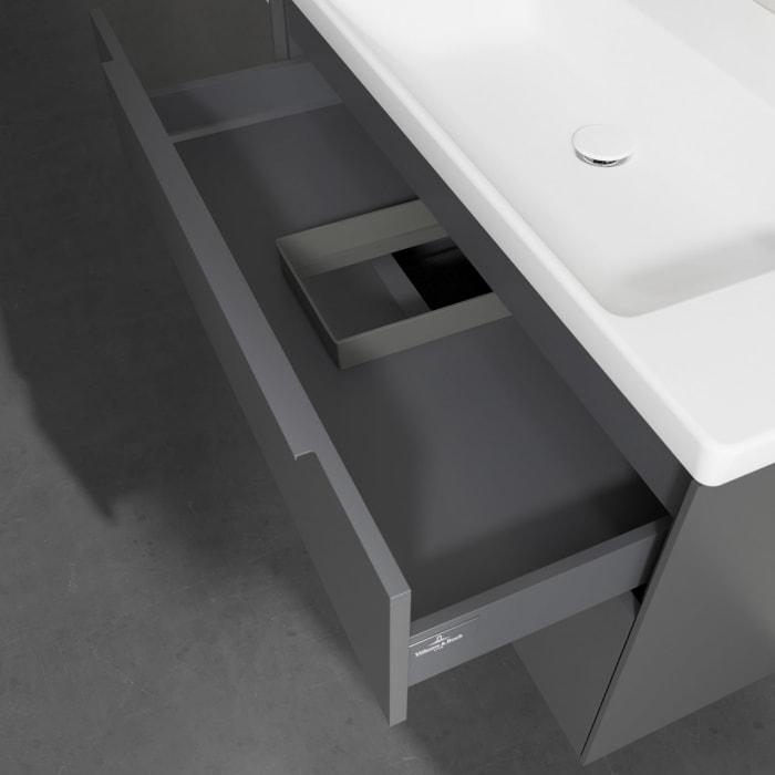 Villeroy & Boch Subway 3.0 Badmöbel-Set 100 cm, Griff in Möbelfarbe, 2 Auszüge