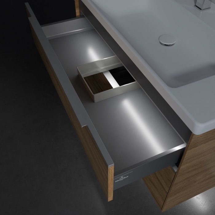 Villeroy & Boch Subway 3.0 Badmöbel-Set 100 cm mit Beleuchtung, 2 Auszüge