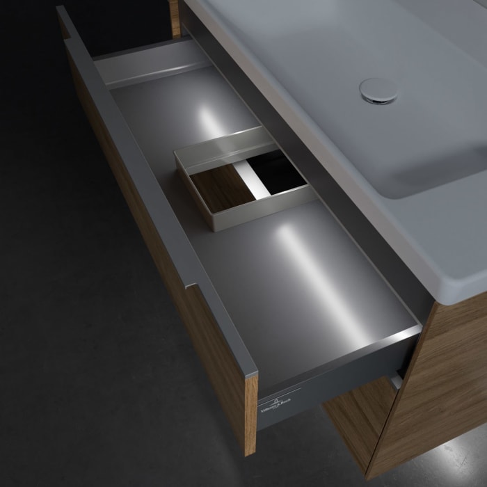 Villeroy & Boch Subway 3.0 Badmöbel-Set 100 cm mit Beleuchtung, 2 Auszüge