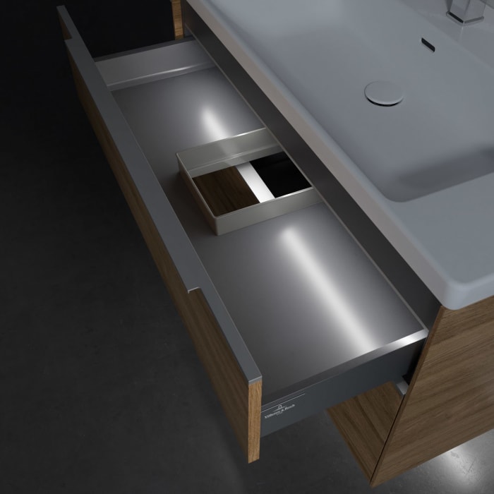 Villeroy & Boch Subway 3.0 Badmöbel-Set 100 cm mit Beleuchtung, 2 Auszüge