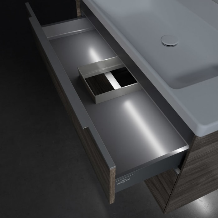 Villeroy & Boch Subway 3.0 Badmöbel-Set 100 cm mit Beleuchtung, 2 Auszüge