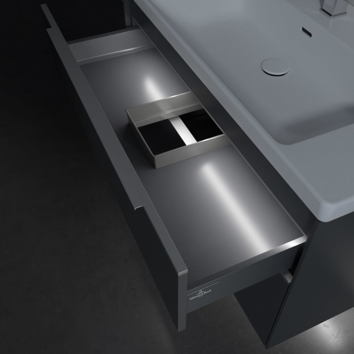 Villeroy & Boch Subway 3.0 Badmöbel-Set 100 cm mit Beleuchtung, 2 Auszüge