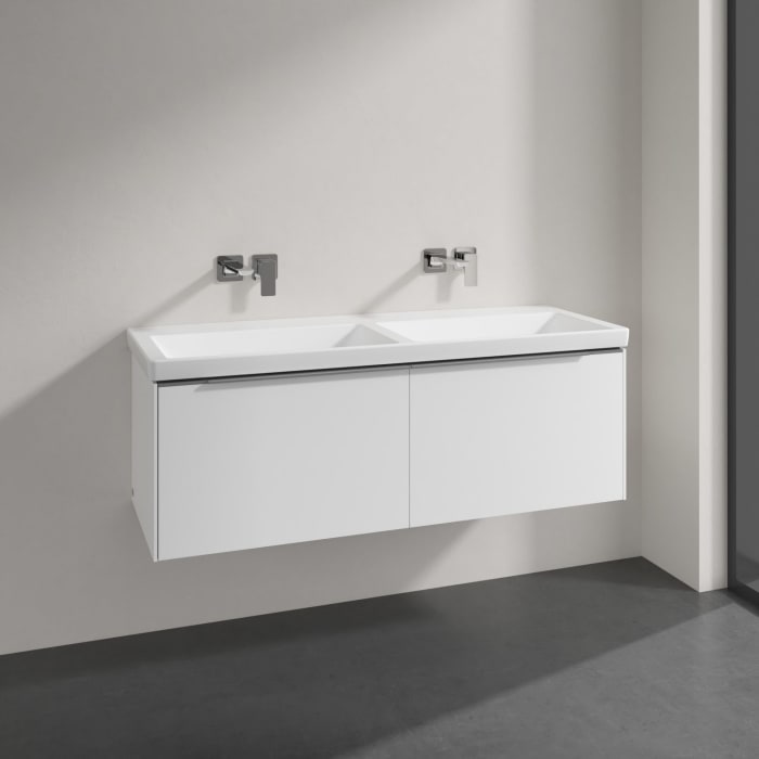 Villeroy & Boch Subway 3.0 Badmöbel-Set 130 cm, 2 Auszüge, Doppelwaschtisch