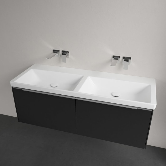 Villeroy & Boch Subway 3.0 Badmöbel-Set 130 cm, 2 Auszüge, Doppelwaschtisch