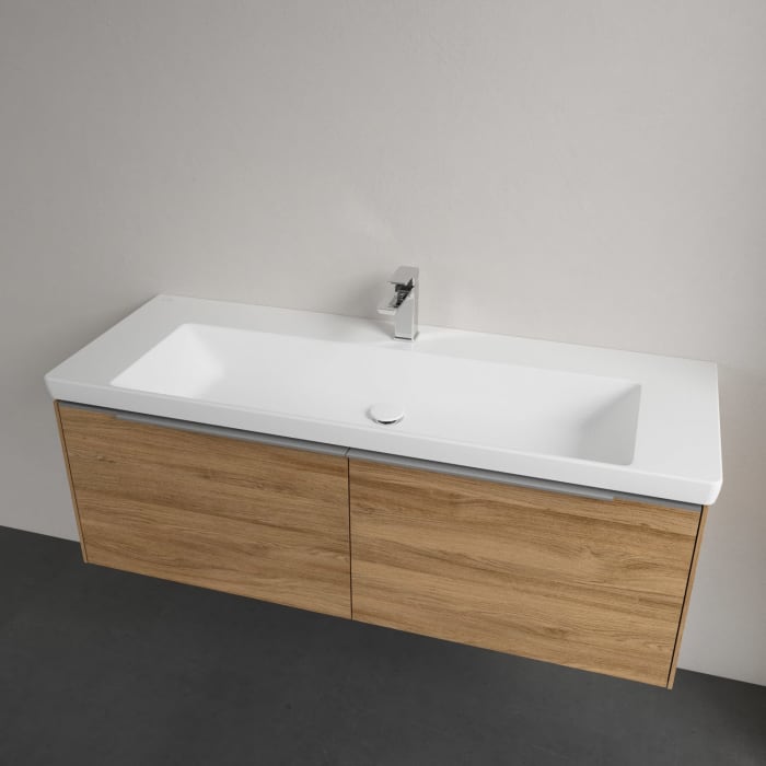 Villeroy & Boch Subway 3.0 Badmöbel-Set 130 cm mit Beleuchtung, 2 Auszüge