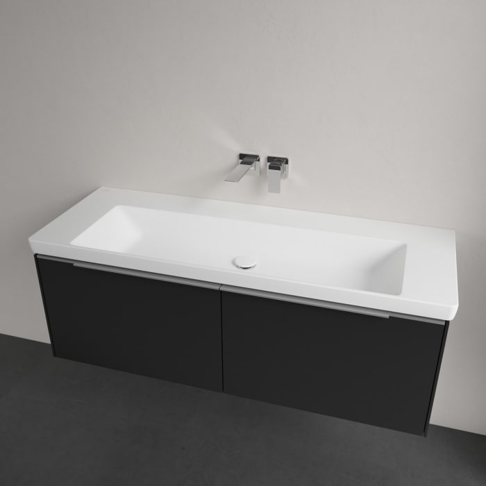 Villeroy & Boch Subway 3.0 Badmöbel-Set 130 cm mit Beleuchtung, 2 Auszüge