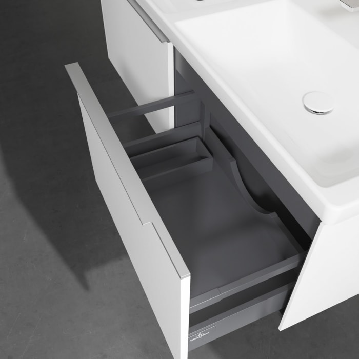 Villeroy & Boch Subway 3.0 Badmöbel-Set 130 cm, 2 Auszüge, Doppelwaschtisch