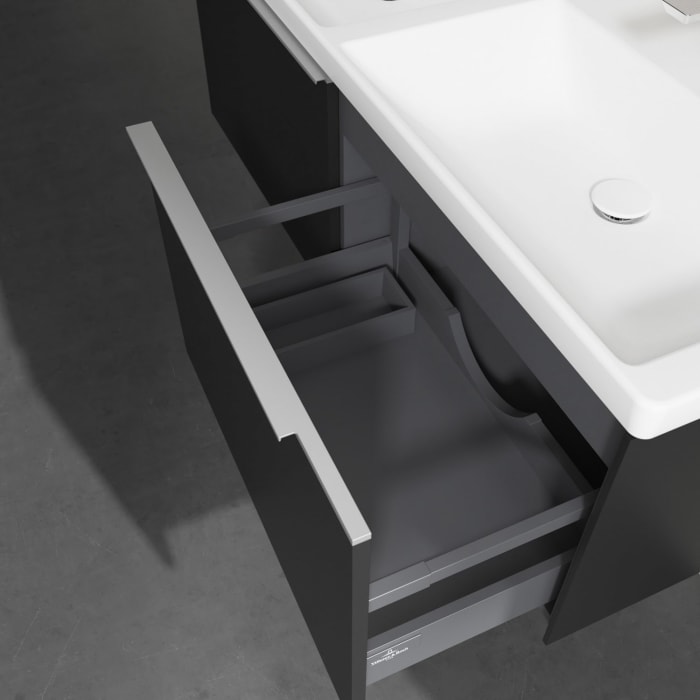 Villeroy & Boch Subway 3.0 Badmöbel-Set 130 cm, 2 Auszüge, Doppelwaschtisch