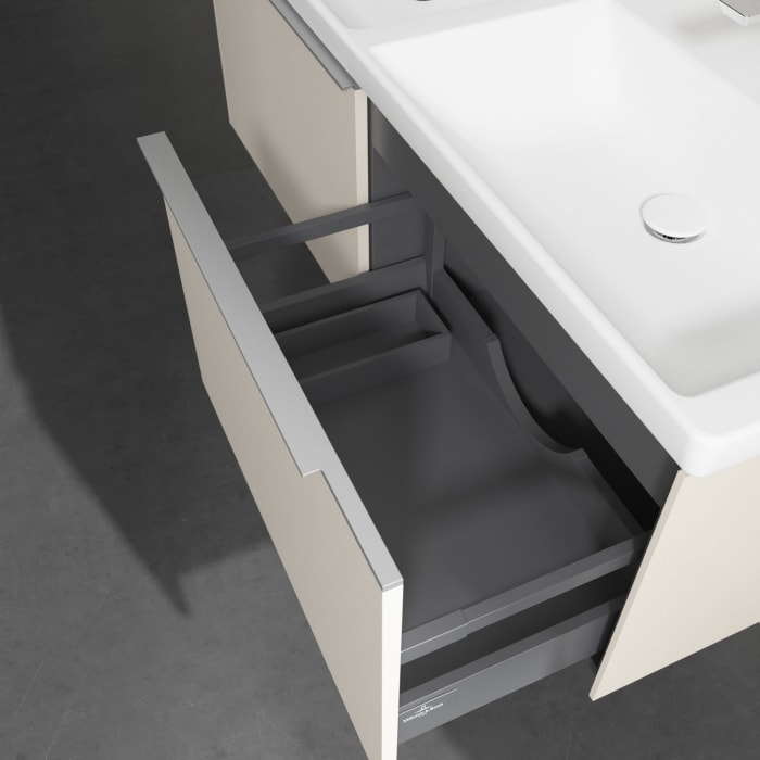 Villeroy & Boch Subway 3.0 Badmöbel-Set 130 cm, 2 Auszüge, Doppelwaschtisch