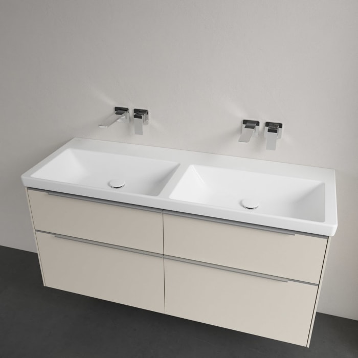 Villeroy & Boch Subway 3.0 Badmöbel-Set 130 cm, 4 Auszüge, Doppelwaschtisch