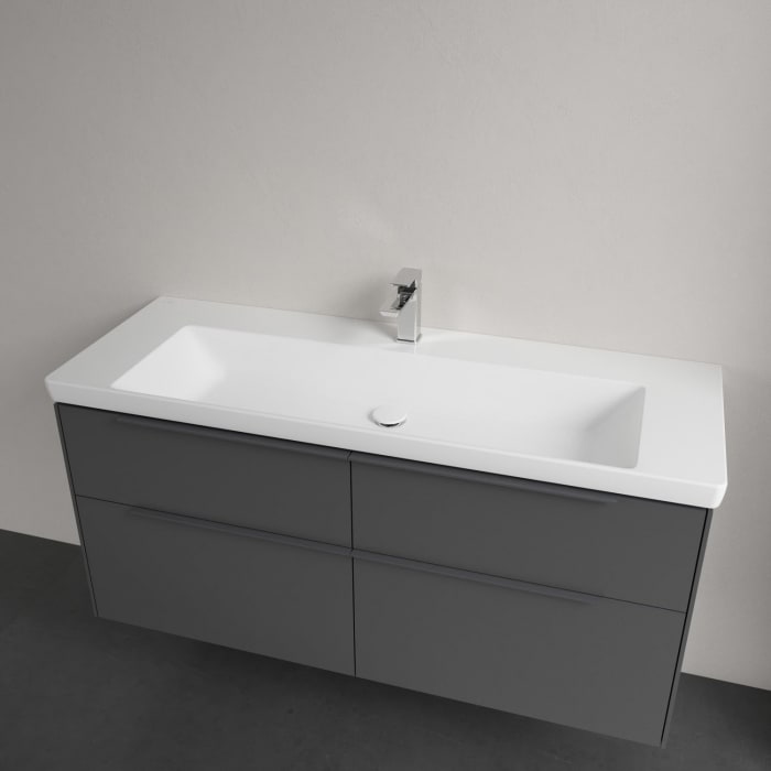 Villeroy & Boch Subway 3.0 Badmöbel-Set 130 cm, Griff in Möbelfarbe, 4 Auszüge