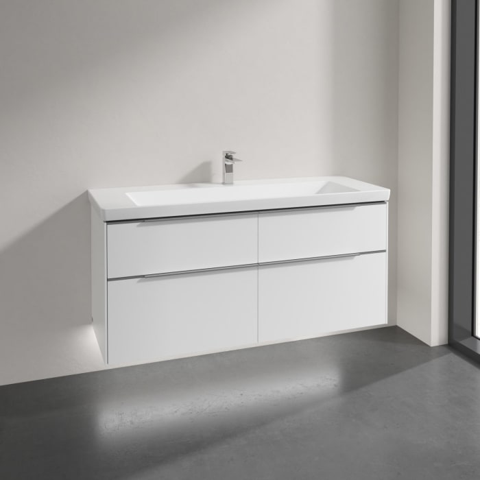 Villeroy & Boch Subway 3.0 Badmöbel-Set 130 cm mit Beleuchtung, 4 Auszüge