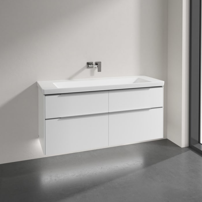 Villeroy & Boch Subway 3.0 Badmöbel-Set 130 cm mit Beleuchtung, 4 Auszüge