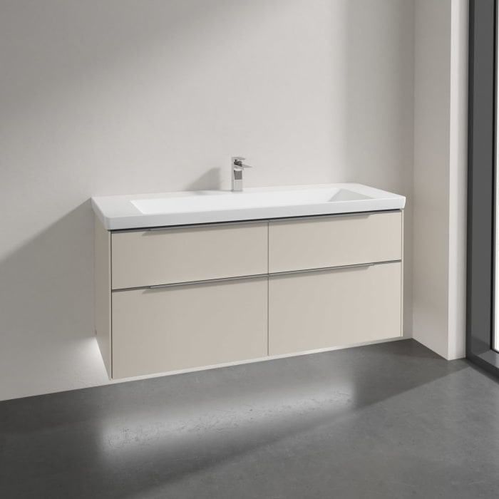 Villeroy & Boch Subway 3.0 Badmöbel-Set 130 cm mit Beleuchtung, 4 Auszüge