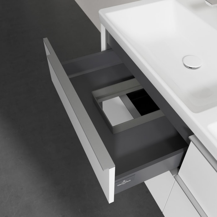 Villeroy & Boch Subway 3.0 Badmöbel-Set 130 cm, 4 Auszüge, Doppelwaschtisch