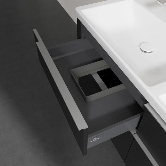 Villeroy & Boch Subway 3.0 Badmöbel-Set 130 cm, 4 Auszüge, Doppelwaschtisch