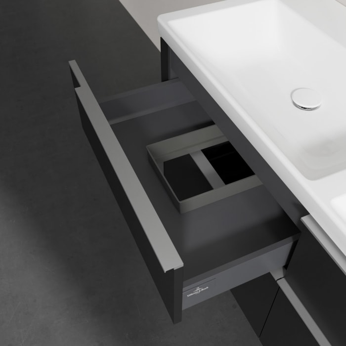 Villeroy & Boch Subway 3.0 Badmöbel-Set 130 cm, 4 Auszüge, Doppelwaschtisch