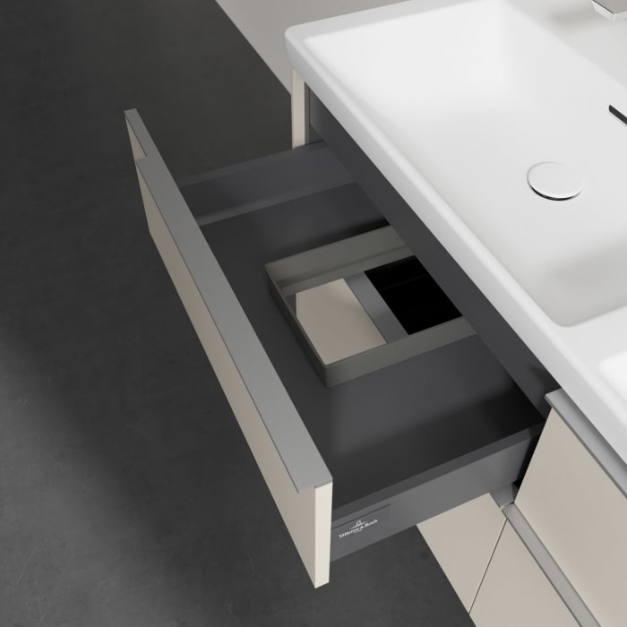 Villeroy & Boch Subway 3.0 Badmöbel-Set 130 cm, 4 Auszüge, Doppelwaschtisch