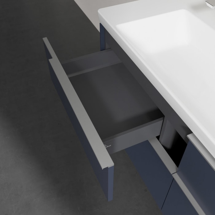 Villeroy & Boch Subway 3.0 Badmöbel-Set 130 cm, 4 Auszüge, WT für 2 Armaturen