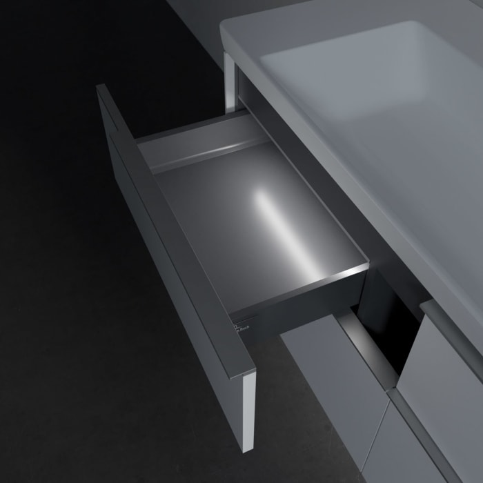 Villeroy & Boch Subway 3.0 Badmöbel-Set 130 cm mit Beleuchtung, 4 Auszüge