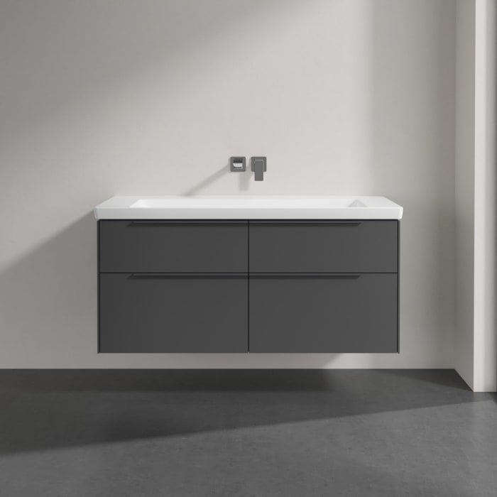 Villeroy & Boch Subway 3.0 Badmöbel-Set 130 cm, Griff in Möbelfarbe, 4 Auszüge