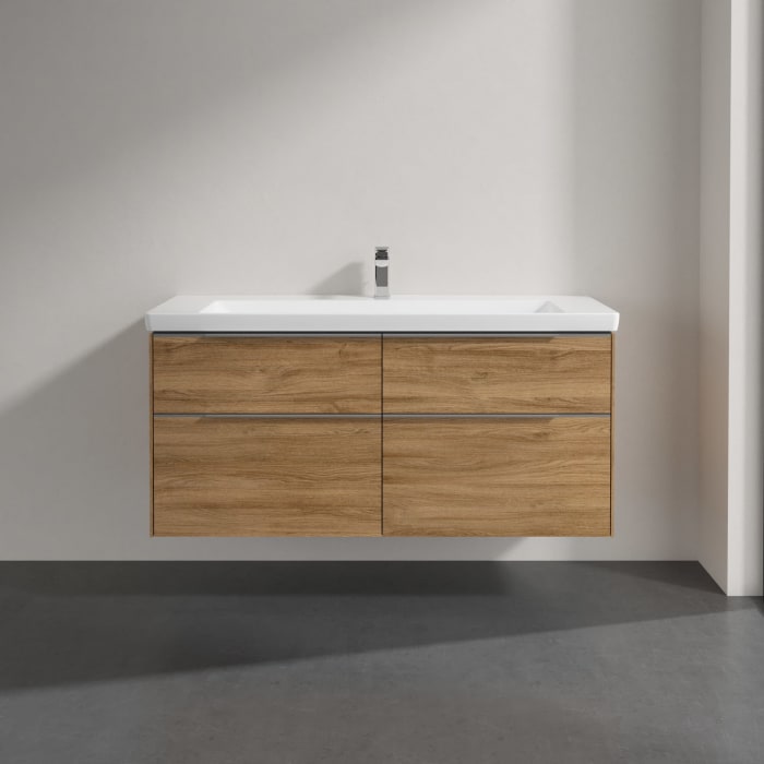 Villeroy & Boch Subway 3.0 Badmöbel-Set 130 cm mit Beleuchtung, 4 Auszüge