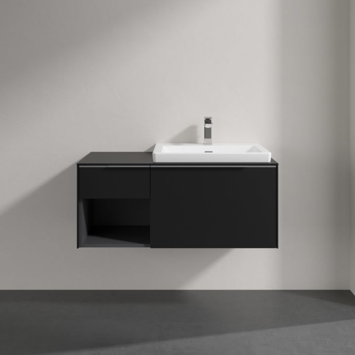 Villeroy & Boch Subway 3.0 Badmöbel-Set 100,1 cm, Waschbecken rechts mit CeramicPlus