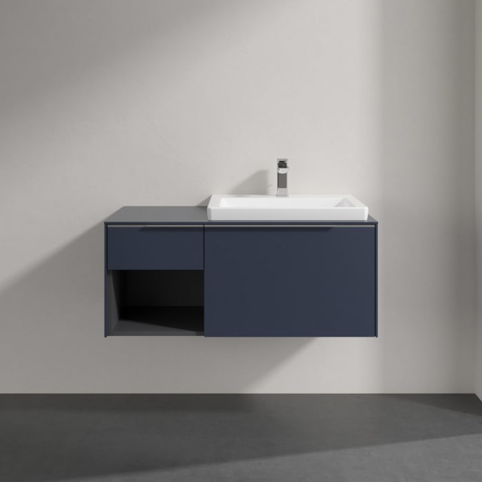 Villeroy & Boch Subway 3.0 Badmöbel-Set 100,1 cm mit Beleuchtung, Waschbecken rechts