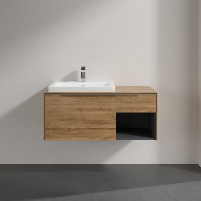 Villeroy & Boch Subway 3.0 Badmöbel-Set 100,1 cm, Waschbecken links mit CeramicPlus